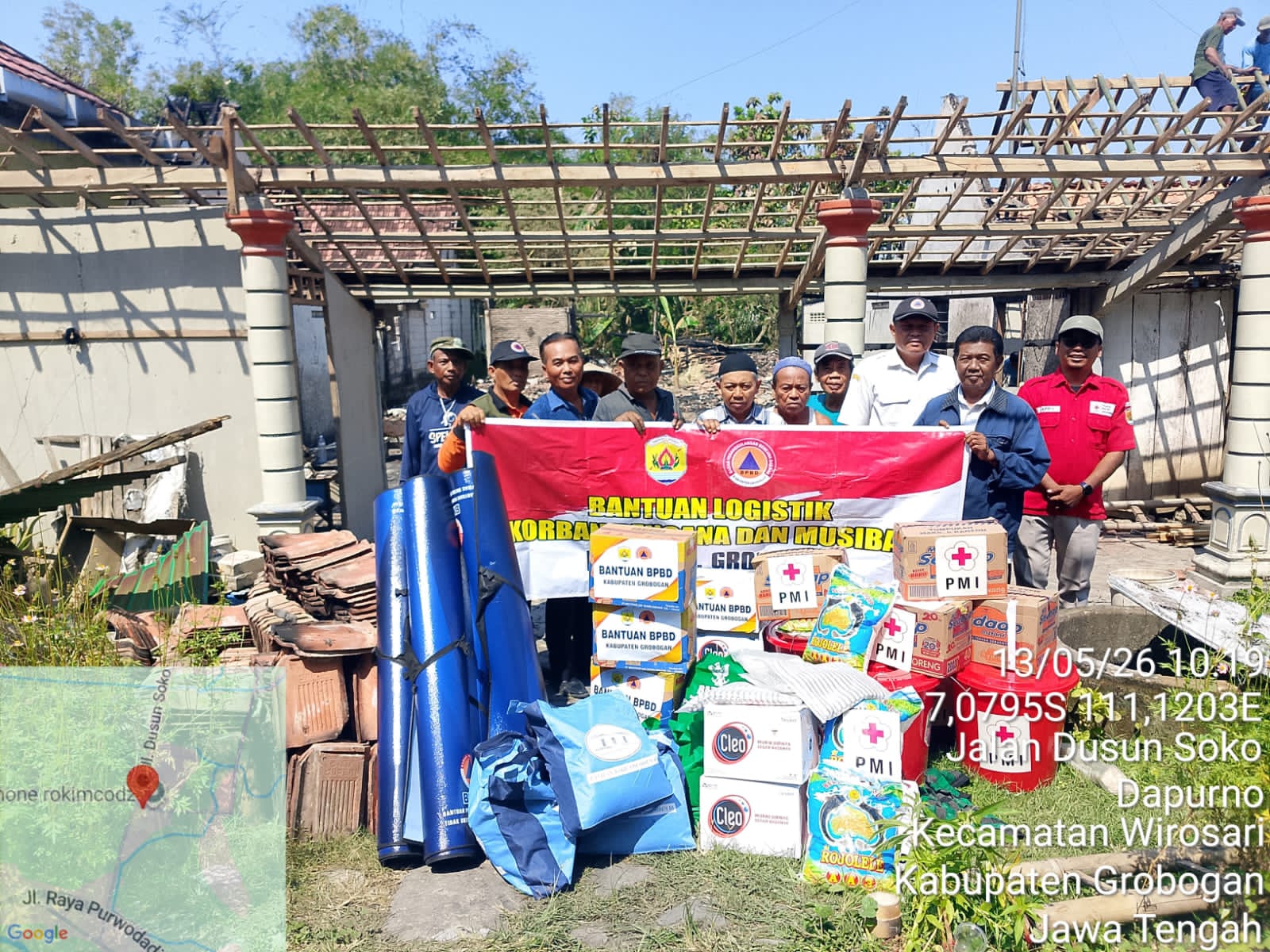 Kebakaran Rumah di dusun Soko desa Dapurno